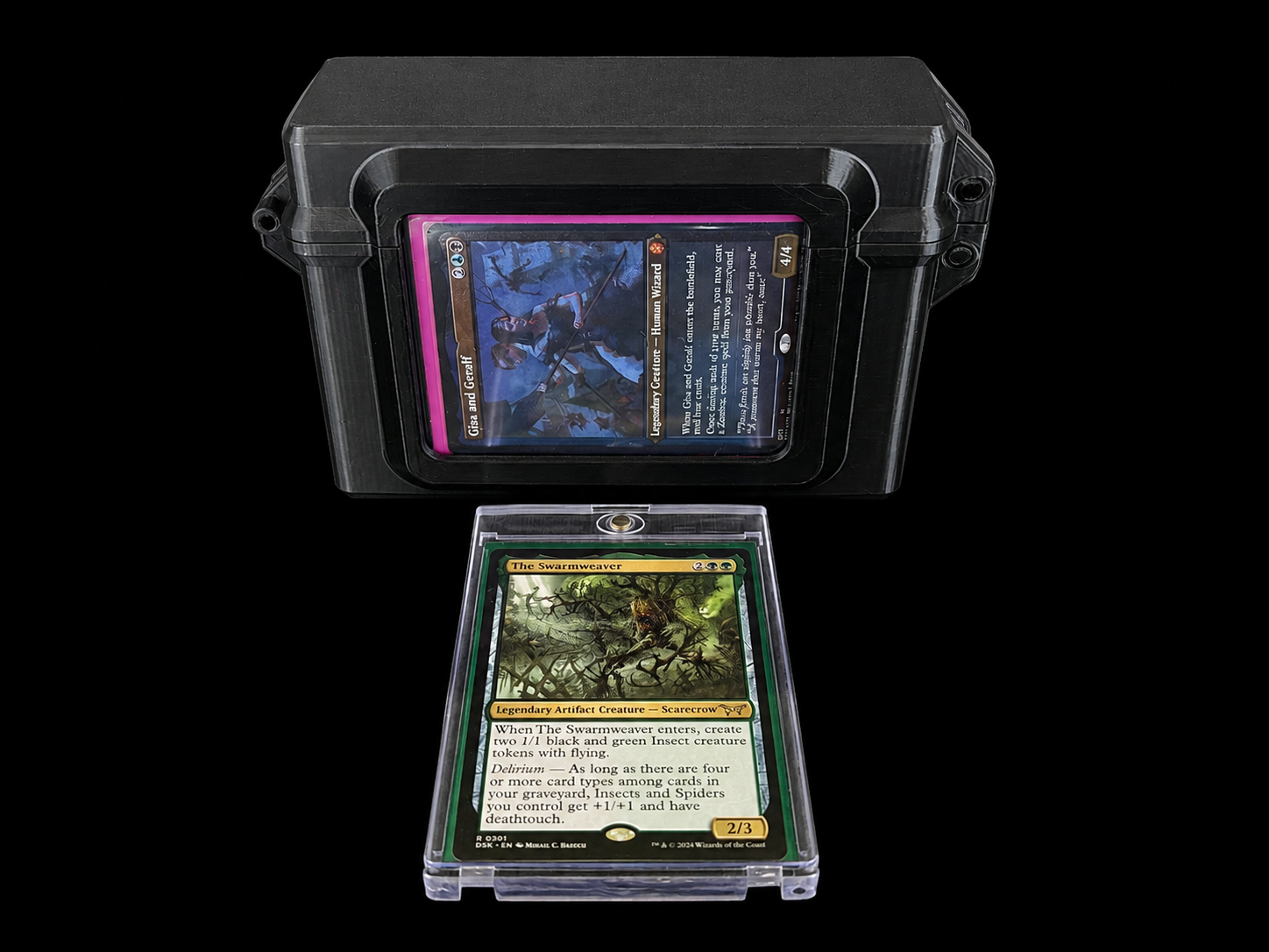 Ammo Box Tolarian cerrado con soporte para top loader